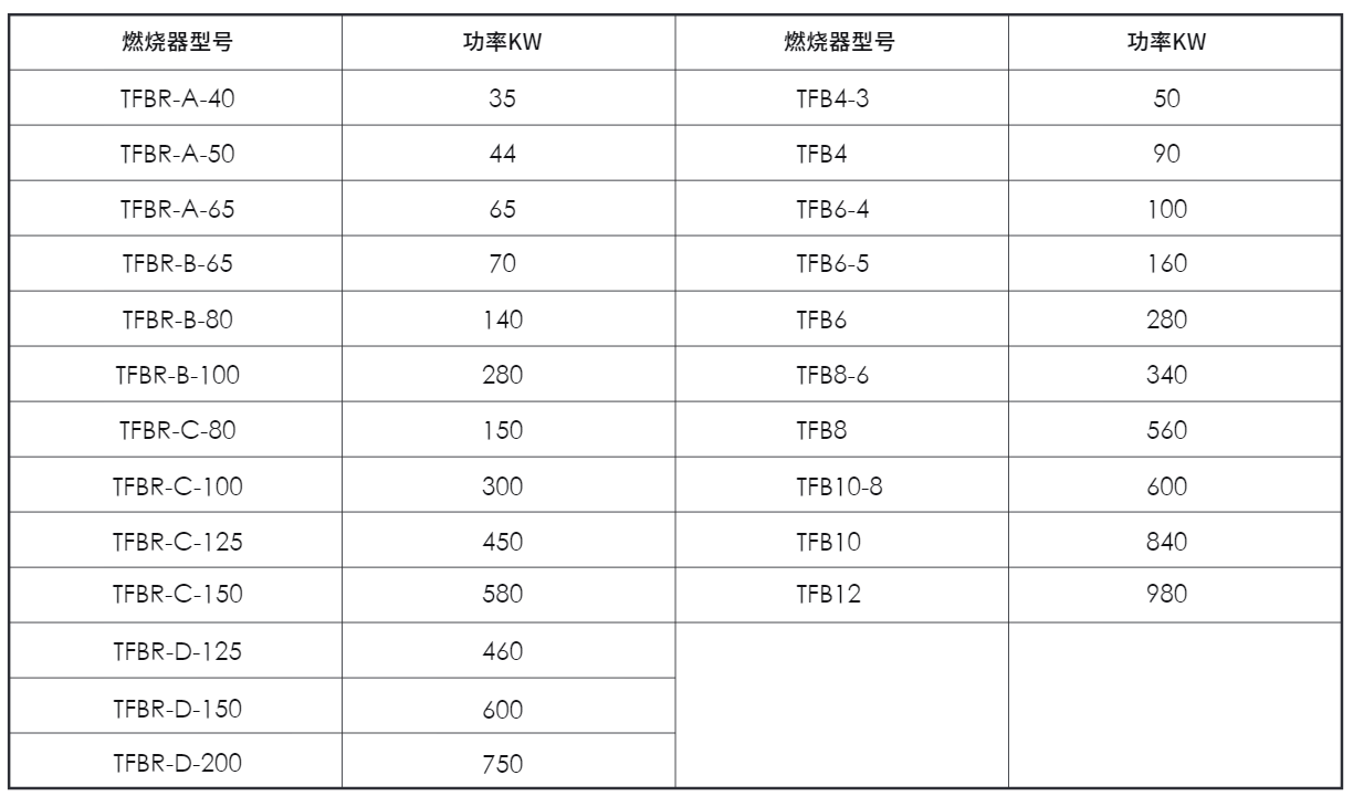 Tubflame系列液槽/浸沒管加熱燃燒器
